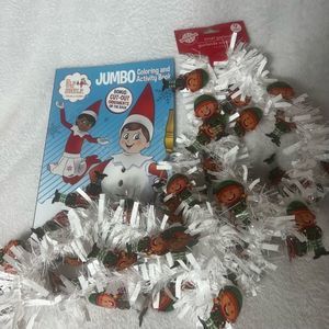 Elf On The Shelf Idea Elf Tinsel Garland and Elf on The‎ Shelf Coloring Book